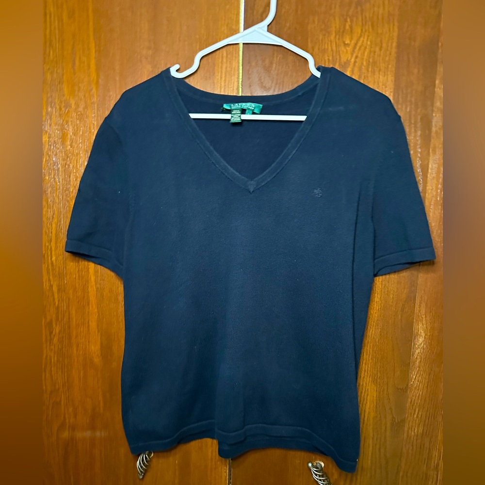 Navy blue Ralph Lauren size large blouse